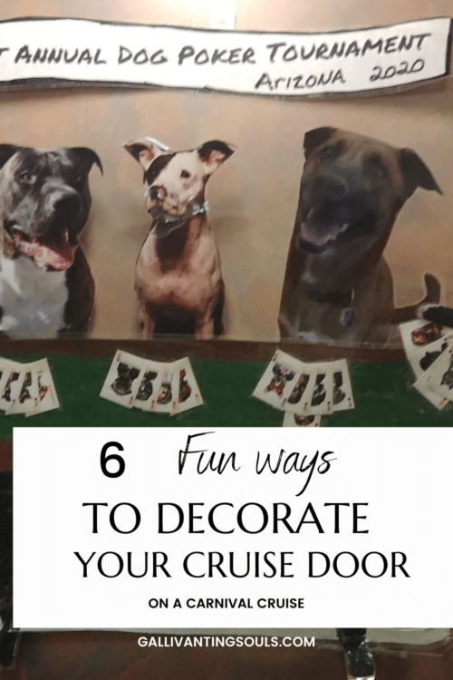 3 dogs sit at poker table playing poker Dog Door decorating
