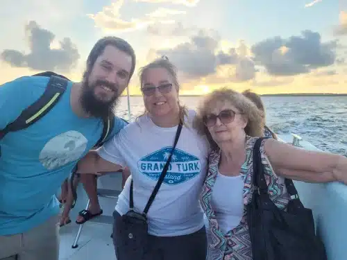 Three generations of Gallivanting Souls make special memories on a dolphin cruise near Orange Beach, AL.