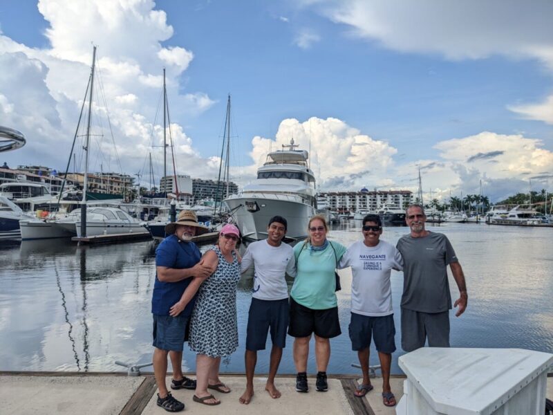 Four guest and crew of Navagante sailboat