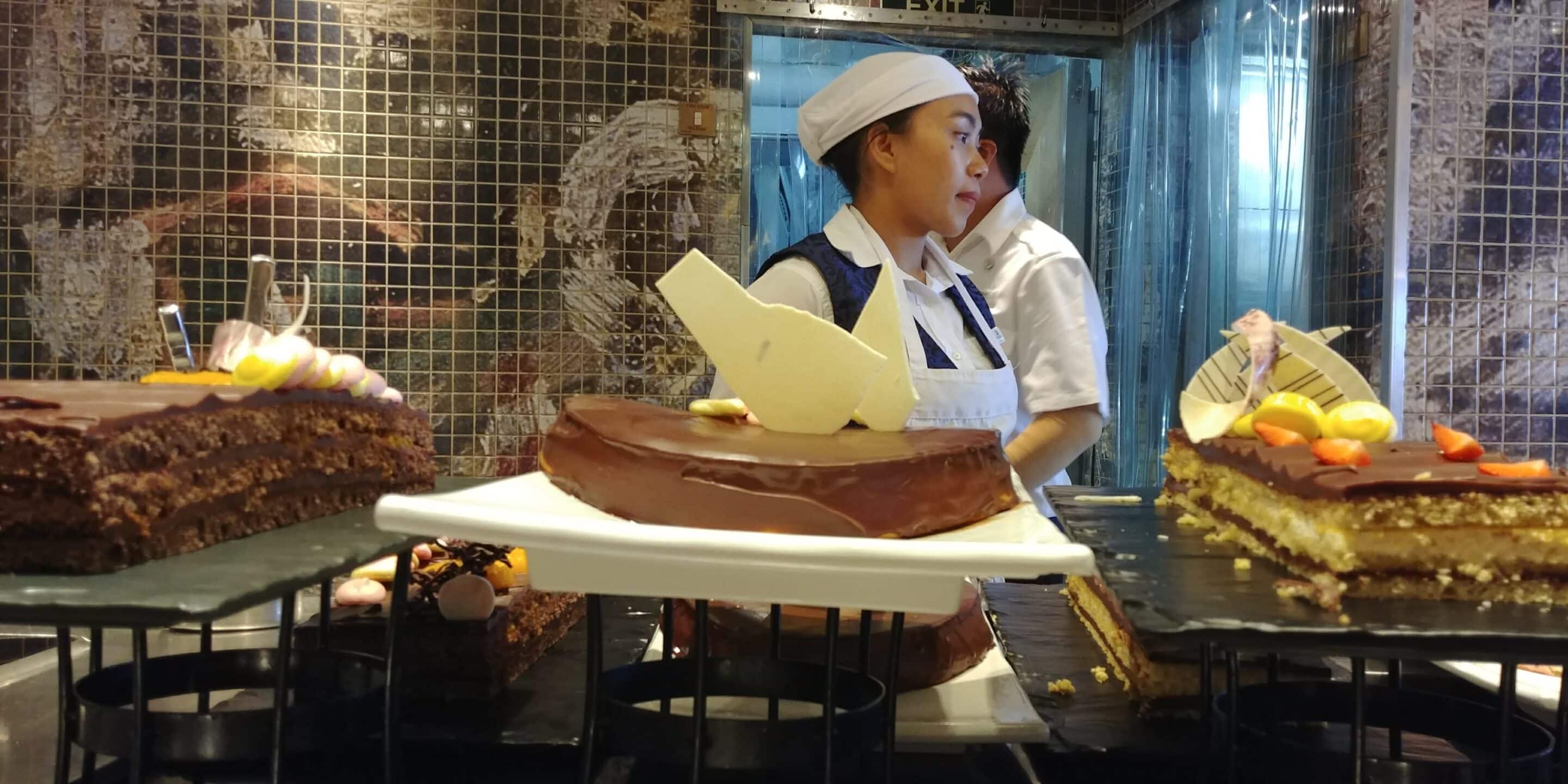 The Sweet spot on Carnival Ships where you will find lots of great cakes and cookies during lunch on the Lido Buffet
