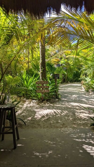 one of the many beautiful paths at Maya Chan Resort, Costa Maya