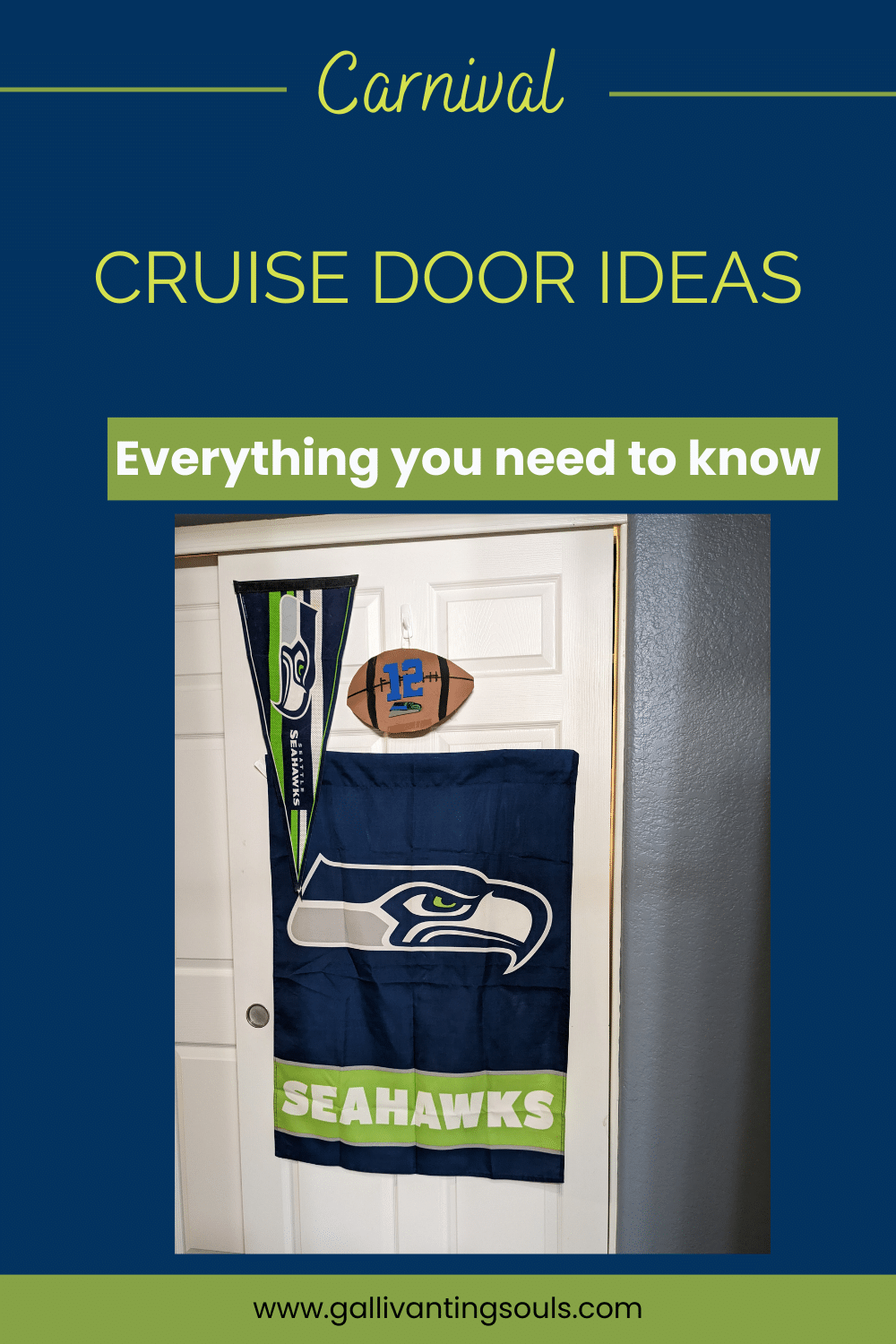 Showing your team spirit is a great way to decorate your cruise door