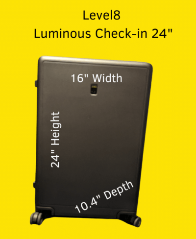 Level8 Luminous 24" check-in  suitcase demensions
