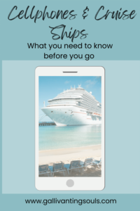 Cruise ship on a cell phone photo