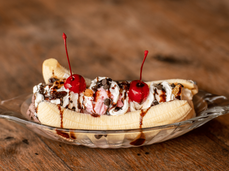 Craving a Banana Split? Just look to the Kids' menu on your carnival cruise dining room