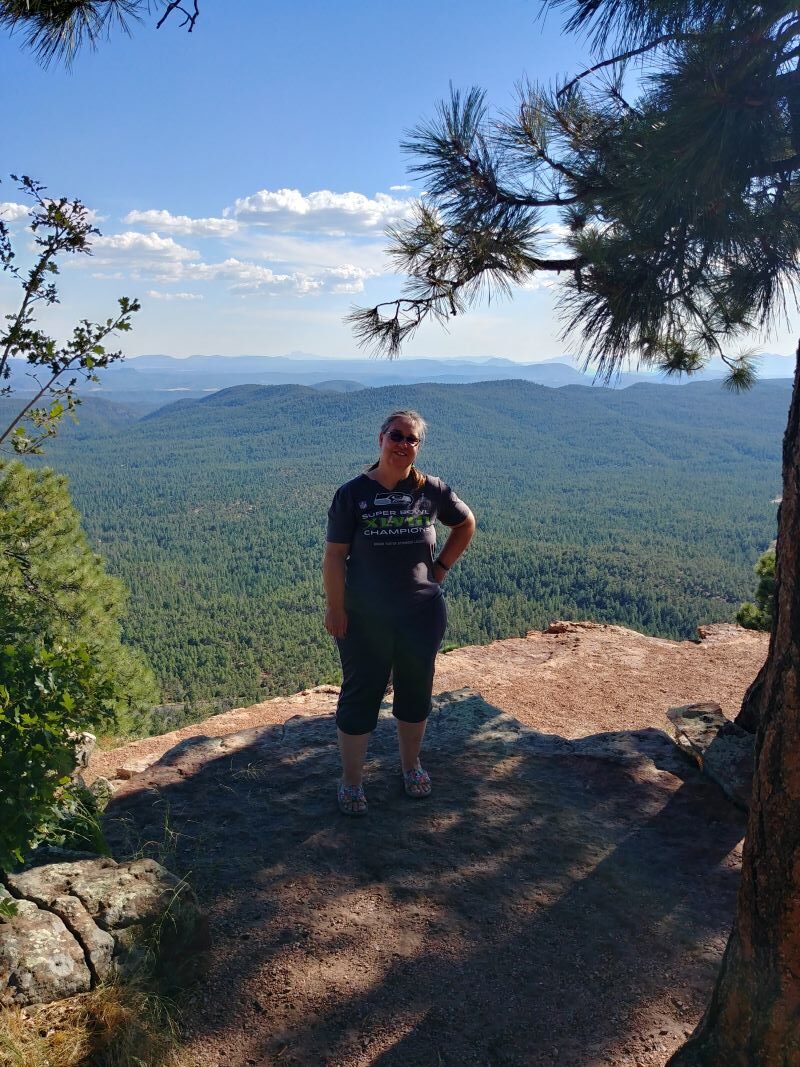 Standing at the Mogollon Rim in Arizona