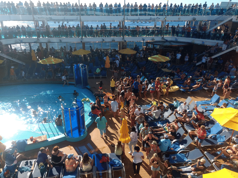 The sailaway party is a fun part of embarkation day!