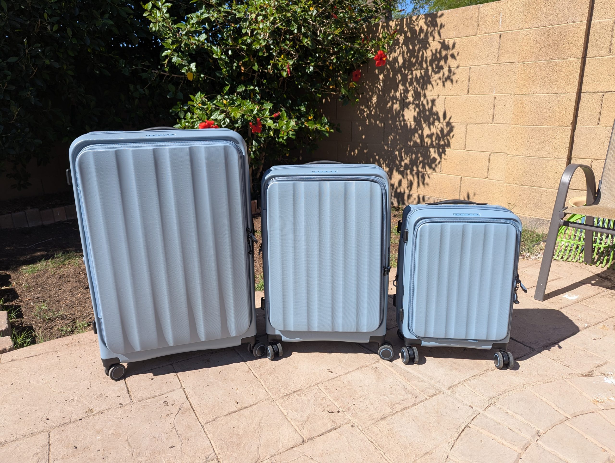 greenwich pro set greenwich pro luggage set in cloud blue