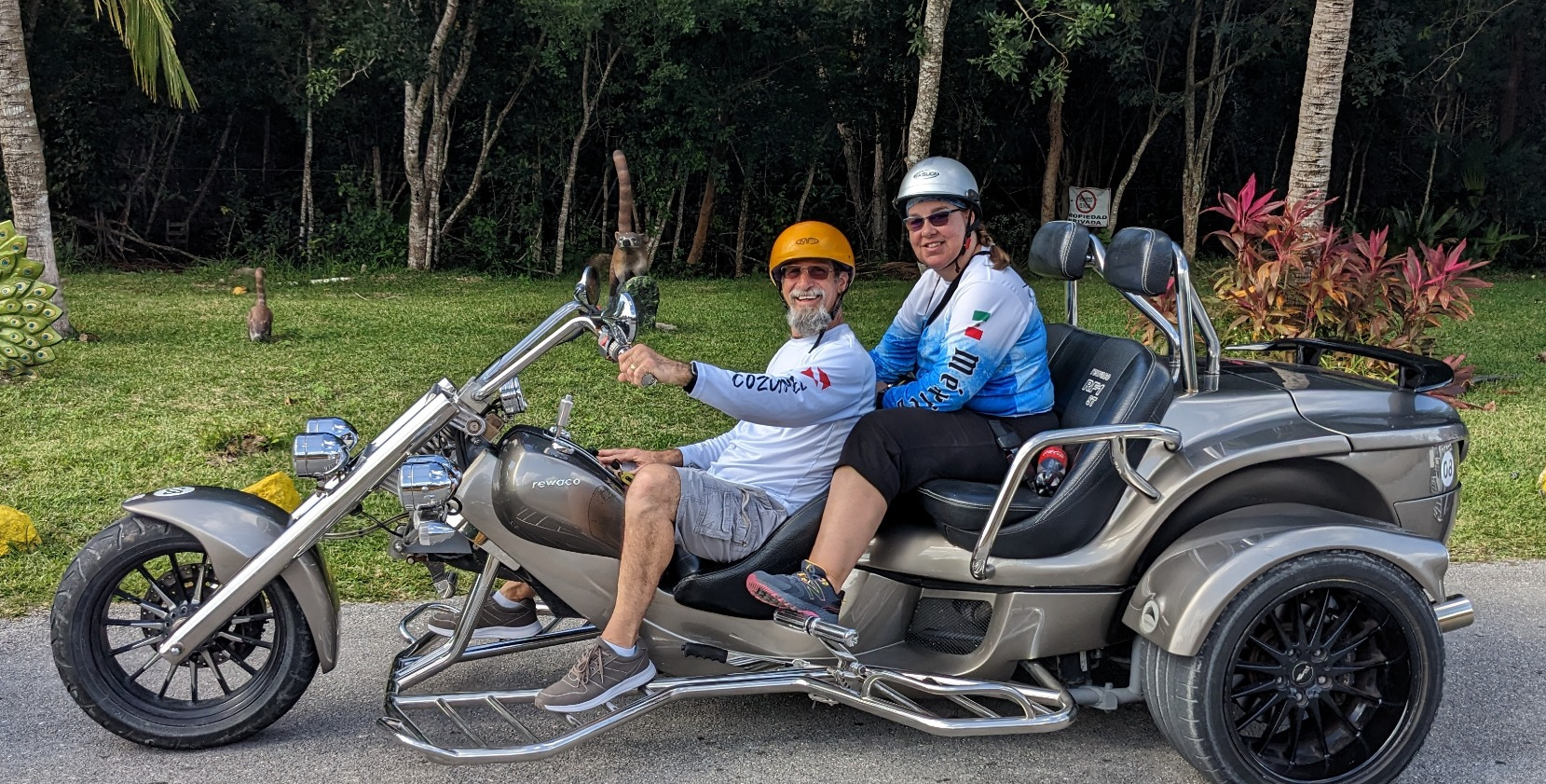Kristina and Mike on a Trike Excursion in Cozumel, MX