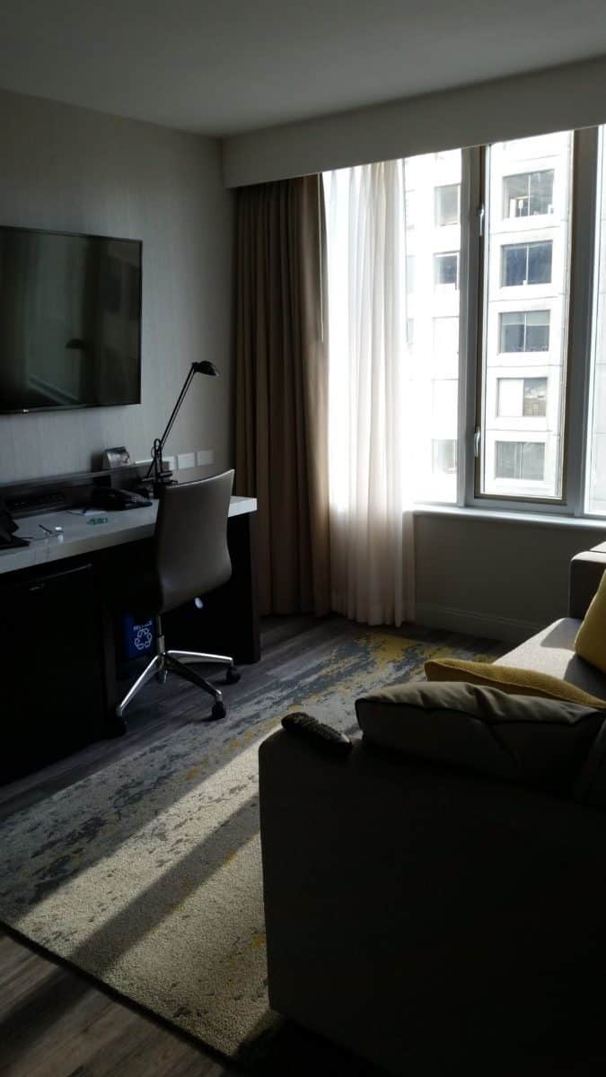 Delta Downtown Suites Vancouver Living room travel 24 hrs vancouver