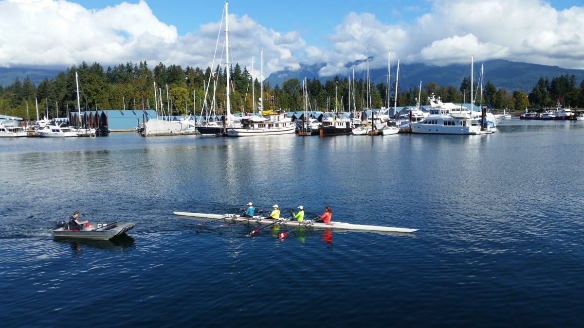 sail boats at waterfront Vancouver, BC