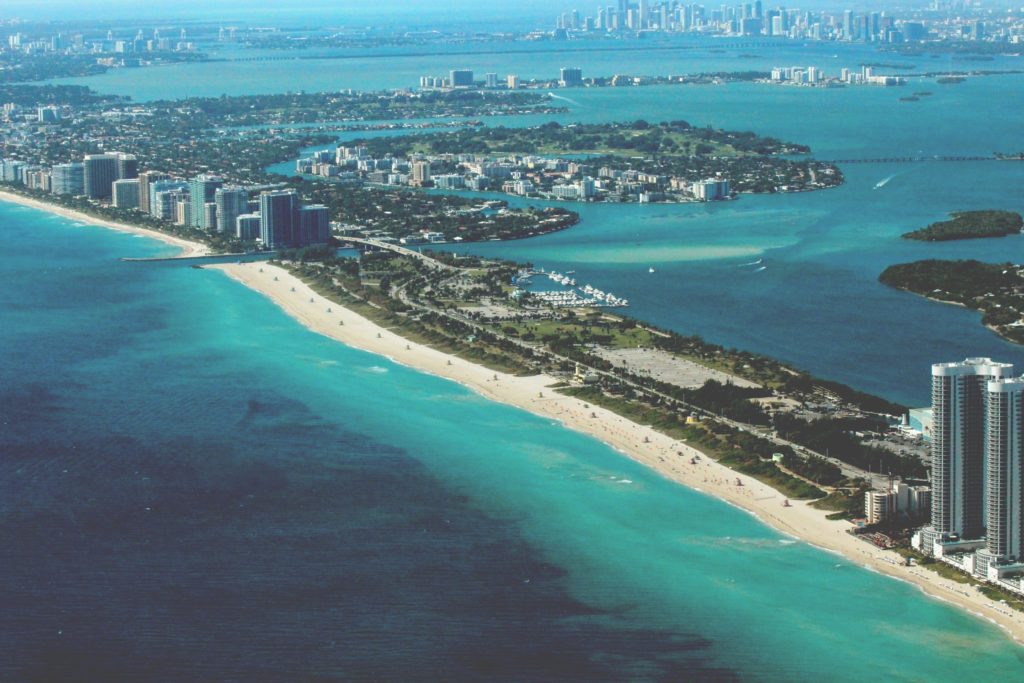 South Point Park Miami seen from air